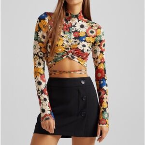 Bershka Multicolor Floral Top